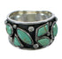 Southwestern Sterling Silver Turquoise Ring Size 5-1/2 YX90741